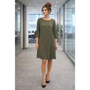 Fringe Collection A Little Sass Navy  White Stripe Tied Bell Sleeves Shift NWT